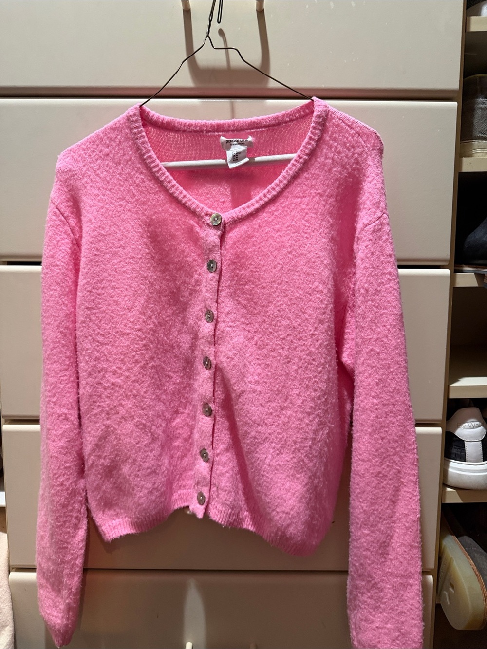 Song of Style Pink Button-Up Cozy Cardigan